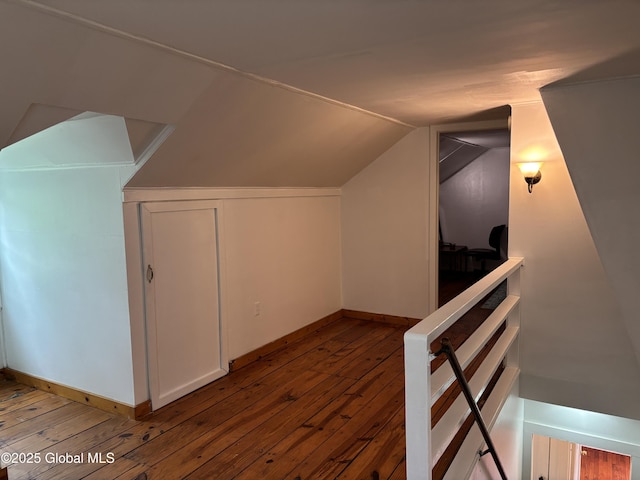 1922 Regent St, Niskayuna, NY 12309 - additional living space featuring wood-type flooring and vaulted ceiling