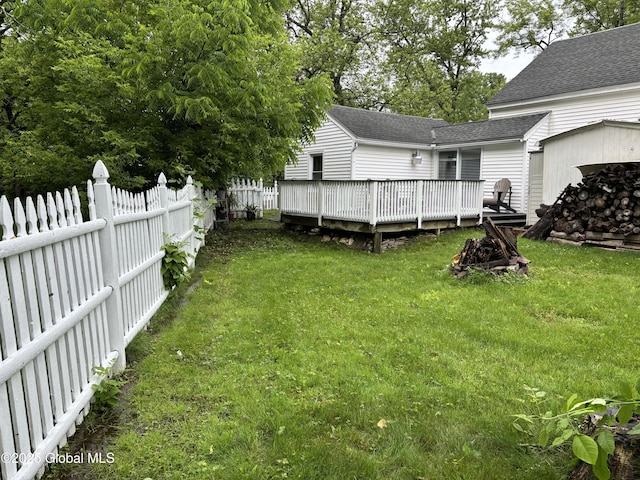 1922 Regent St, Niskayuna, NY 12309 - fenced yard featuring a deck