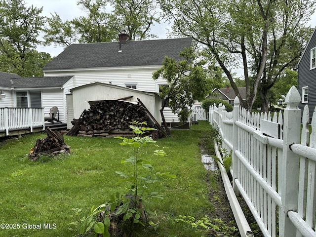 1922 Regent St, Niskayuna, NY 12309 - fenced backyard with a deck
