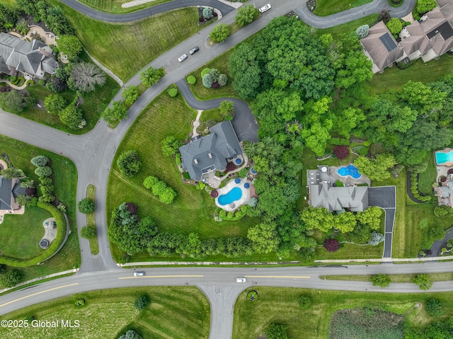 1 Stoneridge Dr, Colonie, NY 12211 - aerial view of property and surrounding area with a pool
