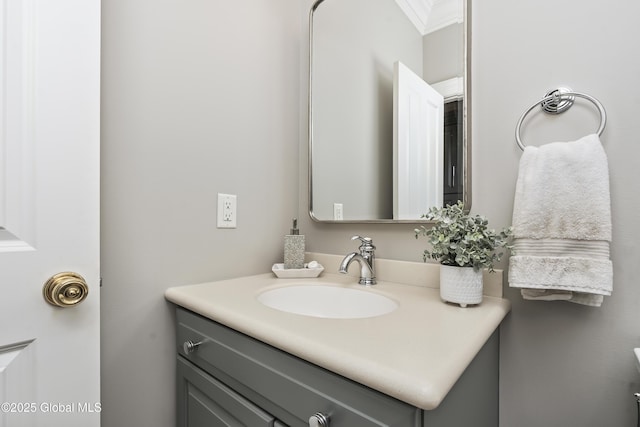 1 Stoneridge Dr, Colonie, NY 12211 - bathroom with vanity and crown molding