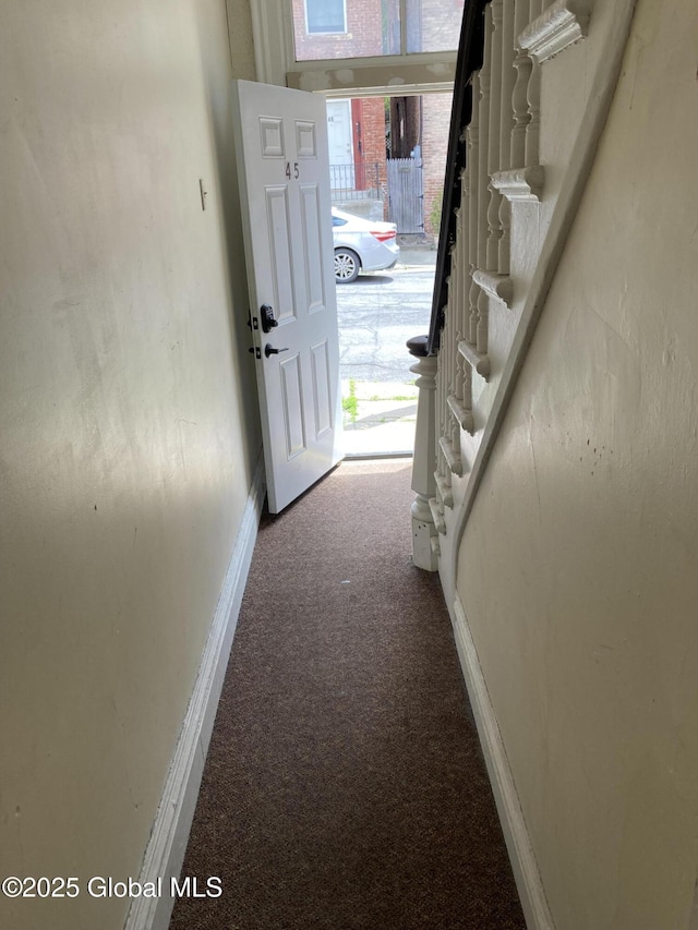 45 14th St, Troy, NY 12180 - doorway featuring carpet floors and baseboards