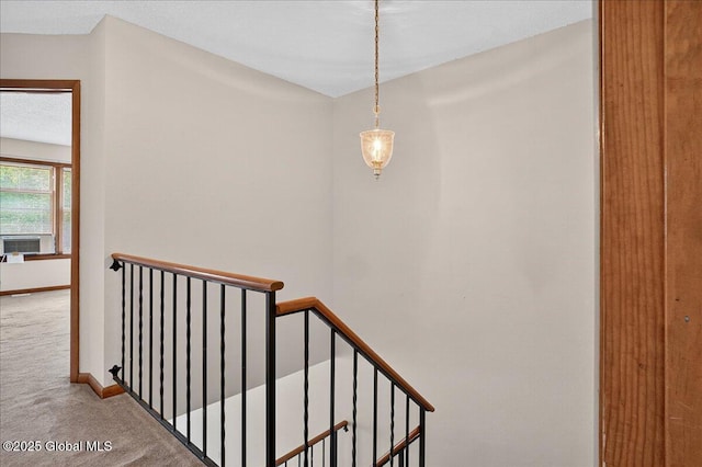 35 Justine Ct, East Greenbush, NY 12144 - stairway with carpet floors and cooling unit
