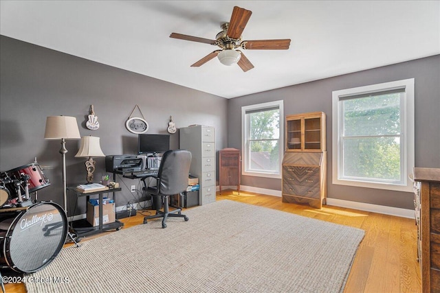 363 Goodman Rd, Fort Ann, NY 12827 - home office with a ceiling fan, healthy amount of natural light, and baseboards