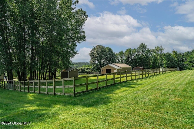 363 Goodman Rd, Fort Ann, NY 12827 - view of yard with an outdoor structure and a view of rural / pastoral area