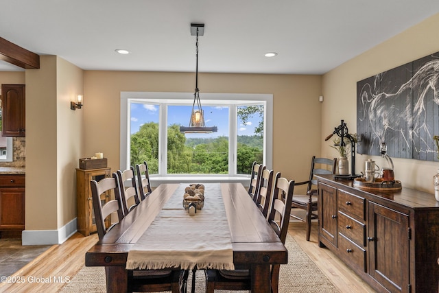 363 Goodman Rd, Fort Ann, NY 12827 - dining room with light wood-style floors, recessed lighting, and baseboards