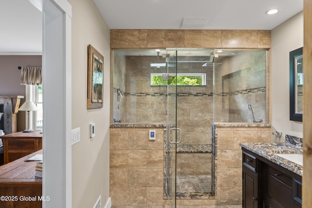 363 Goodman Rd, Fort Ann, NY 12827 - full bath with vanity, healthy amount of natural light, and a stall shower