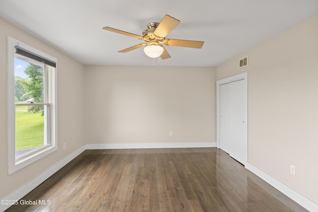 363 Goodman Rd, Fort Ann, NY 12827 - unfurnished room with wood finished floors, baseboards, and a ceiling fan