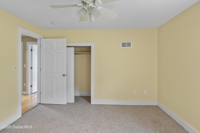 363 Goodman Rd, Fort Ann, NY 12827 - unfurnished bedroom with carpet, baseboards, a ceiling fan, and a closet