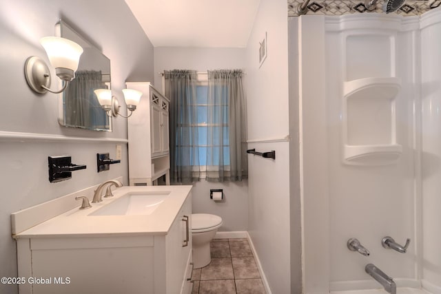 1298 Mcclellan St, Schenectady, NY 12309 - full bathroom featuring vanity, tile patterned floors, and shower / tub combination