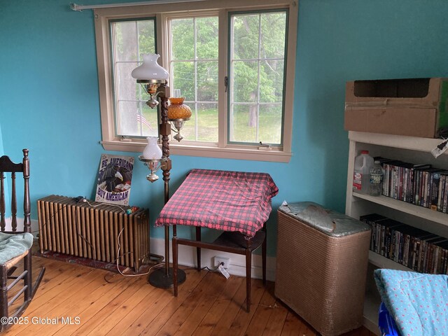 48 Spring St, Port Henry, NY 12974 - living area with radiator and hardwood / wood-style flooring