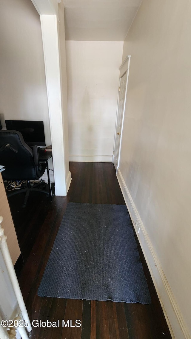 359 2nd Ave, Albany, NY 12209 - hallway featuring wood finished floors and an office area