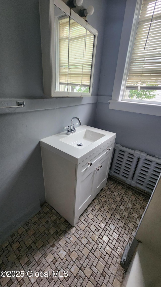 359 2nd Ave, Albany, NY 12209 - bathroom with vanity and brick patterned floors
