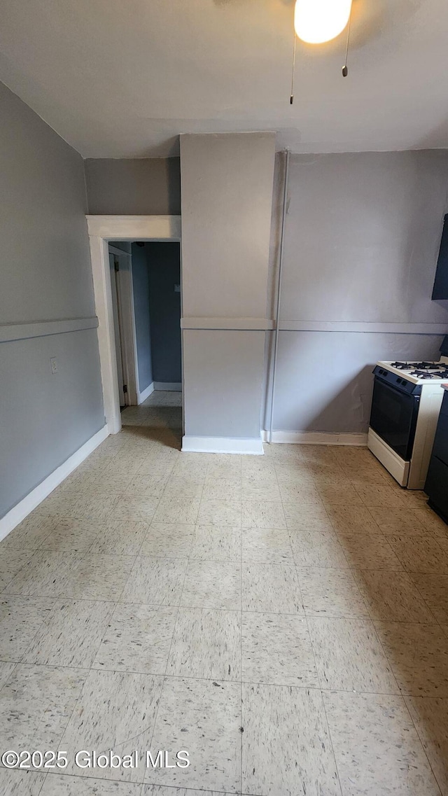 359 2nd Ave, Albany, NY 12209 - kitchen featuring white gas range and light floors