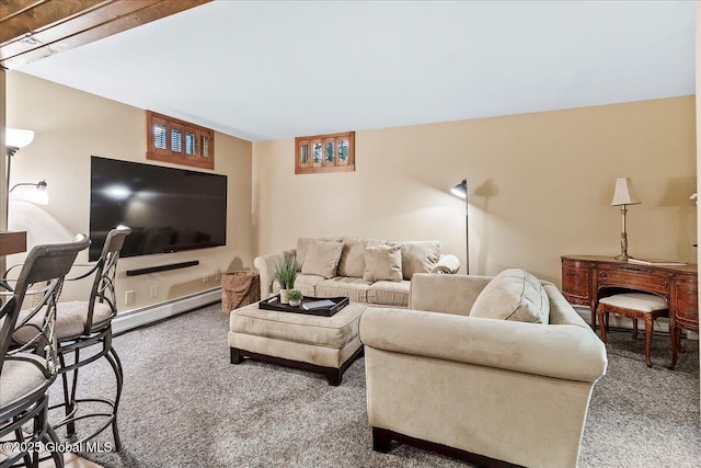 17 Cypress Pt, Clifton Park, NY 12065 - carpeted living room featuring baseboard heating