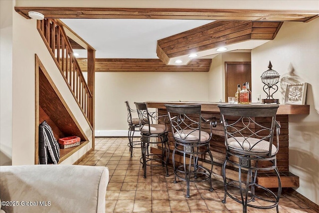 17 Cypress Pt, Clifton Park, NY 12065 - indoor bar featuring stairs and recessed lighting