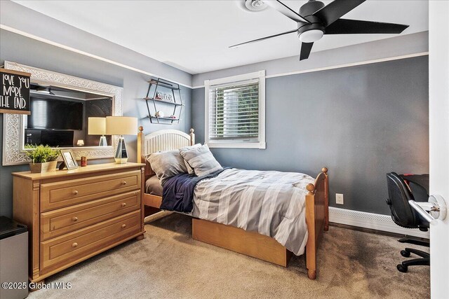 17 Cypress Pt, Clifton Park, NY 12065 - bedroom with carpet, a ceiling fan, and an office area