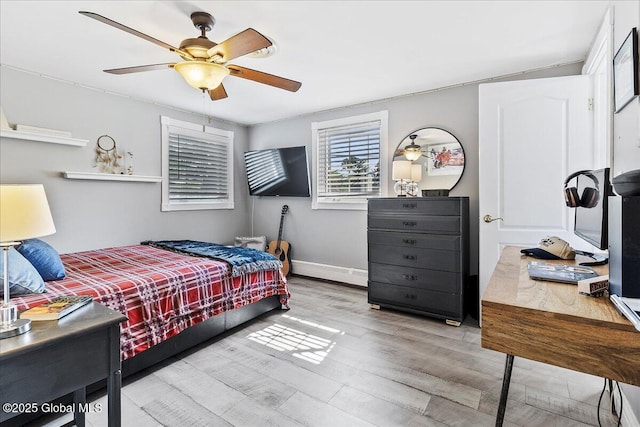 17 Cypress Pt, Clifton Park, NY 12065 - bedroom with wood finished floors and a ceiling fan
