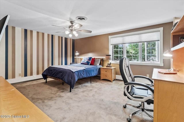 17 Cypress Pt, Clifton Park, NY 12065 - bedroom featuring light colored carpet and a ceiling fan
