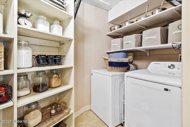 17 Cypress Pt, Clifton Park, NY 12065 - laundry room with washing machine and clothes dryer and baseboards