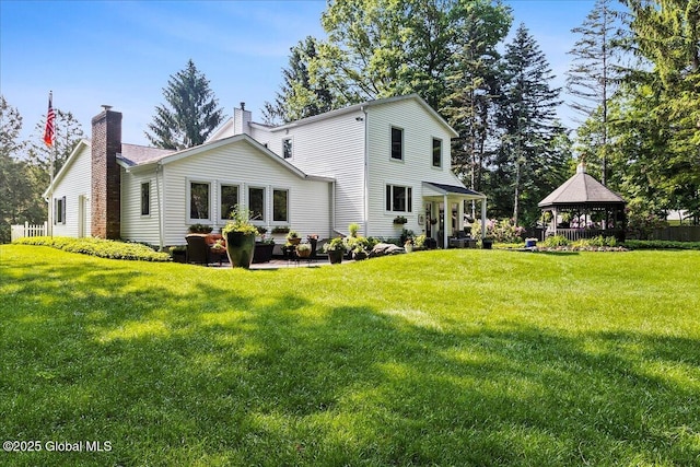 17 Cypress Pt, Clifton Park, NY 12065 - rear view of house with a gazebo and a yard