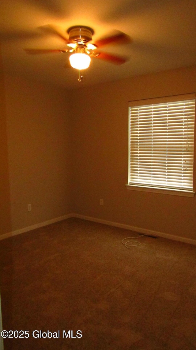 8 Cloverleaf Dr, Warrensburg, NY 12885 - carpeted spare room featuring baseboards and ceiling fan