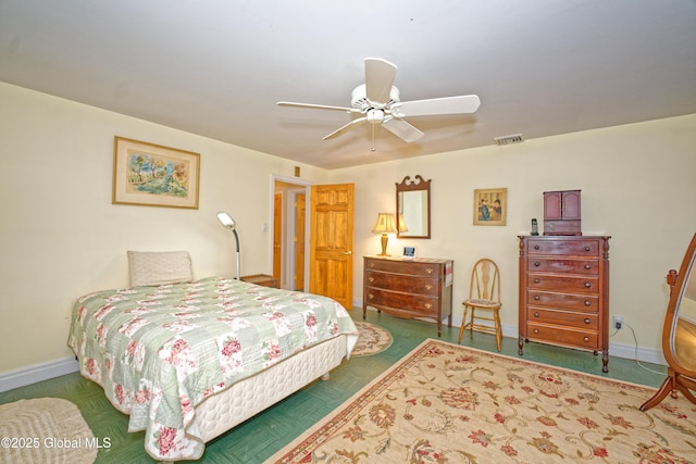 805 Karenwald Ln, Schenectady, NY 12309 - bedroom with baseboards and a ceiling fan