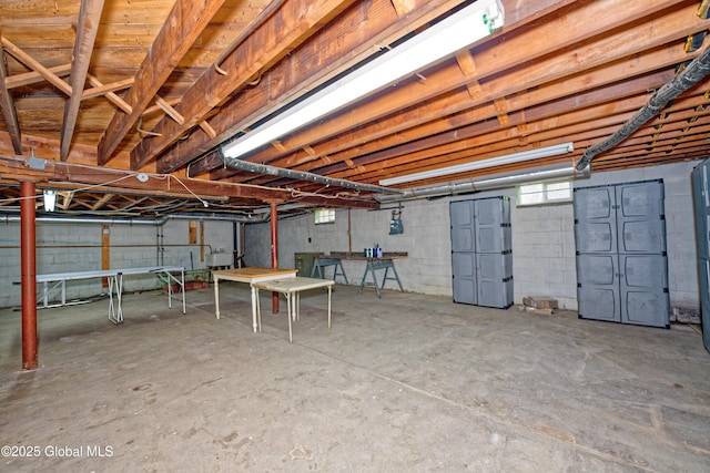805 Karenwald Ln, Schenectady, NY 12309 - basement with concrete block wall