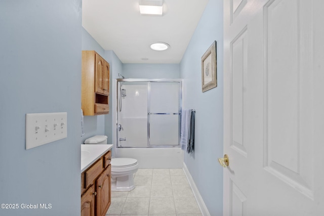 41 Jean Pl, Guilderland, NY 12303 - bathroom with vanity, combined bath / shower with glass door, and tile patterned floors