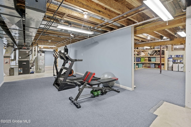 41 Jean Pl, Guilderland, NY 12303 - workout room featuring gas water heater