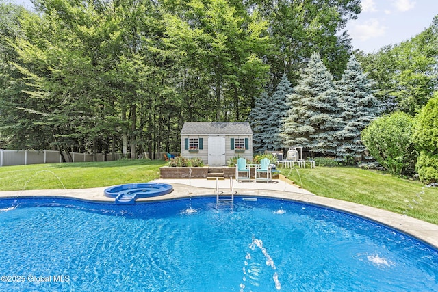 41 Jean Pl, Guilderland, NY 12303 - swimming pool with an outbuilding, a patio area, and view of wooded area