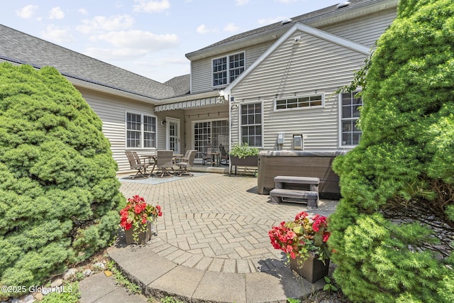 41 Jean Pl, Guilderland, NY 12303 - view of patio / terrace with a hot tub and outdoor dining area