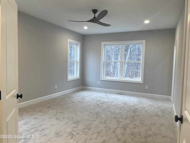 5 Jennifer Ln, Milton, NY 12020 - unfurnished room with carpet floors, ceiling fan, baseboards, and recessed lighting