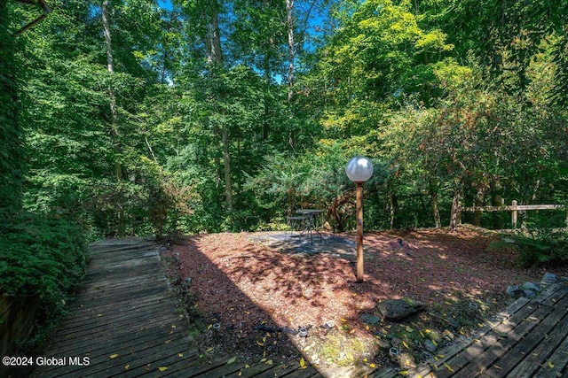 290 Camden Valley Rd, Salem, NY 12873 - view of yard featuring a wooded view and a deck
