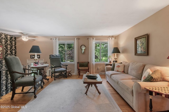 22 Sylvan Ct, Clifton Park, NY 12065 - living area featuring wood finished floors and a ceiling fan