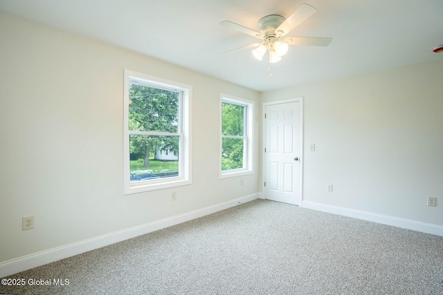 11 N Park St, White Creek, NY 12816 - unfurnished room featuring a ceiling fan, light carpet, and baseboards