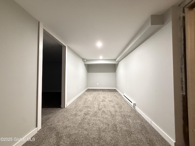 10 Kasper Dr, Colonie, NY 12211 - additional living space with carpet flooring, a baseboard radiator, and baseboards