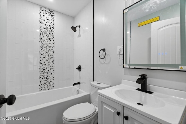 12 Haviland Ave, Glens Falls, NY 12801 - bathroom featuring toilet, vanity, and washtub / shower combination