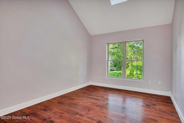 6 Maple Ter, Bethlehem, NY 12054 - unfurnished room featuring lofted ceiling and wood finished floors