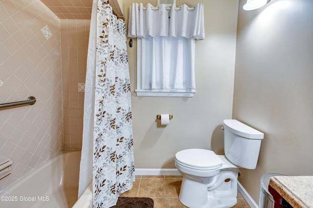 4 Tomohawk Pl, Johnstown, NY 12095 - full bath featuring vanity, tile patterned floors, and shower / bathtub combination with curtain