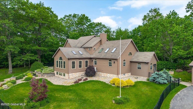 2034 Duanesburg Churches Rd, Duanesburg, NY 12053 - rear view of property with a chimney and roof with shingles