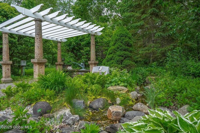 2034 Duanesburg Churches Rd, Duanesburg, NY 12053 - view of yard featuring a pergola