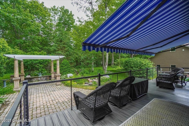 2034 Duanesburg Churches Rd, Duanesburg, NY 12053 - deck featuring outdoor lounge area and view of scattered trees