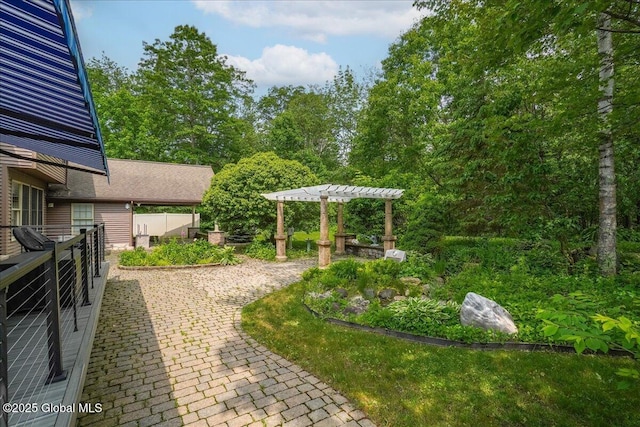 2034 Duanesburg Churches Rd, Duanesburg, NY 12053 - view of yard with a pergola and a patio