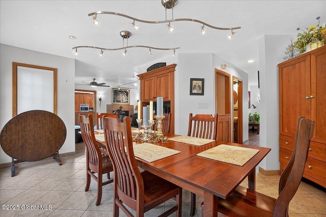 2034 Duanesburg Churches Rd, Duanesburg, NY 12053 - dining area featuring light tile patterned floors and a ceiling fan