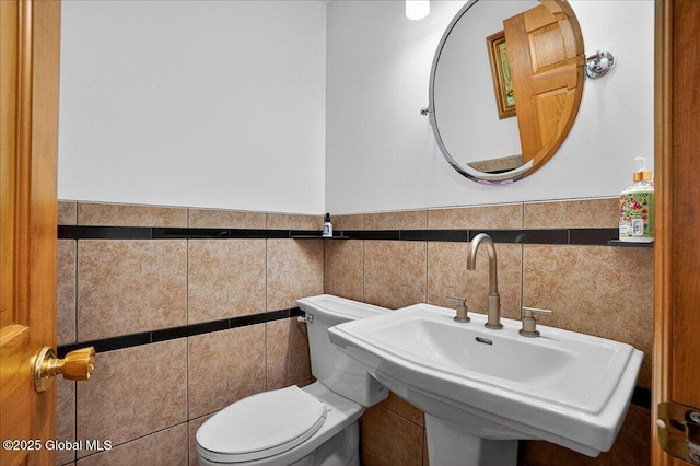 2034 Duanesburg Churches Rd, Duanesburg, NY 12053 - half bath with tile walls and a wainscoted wall