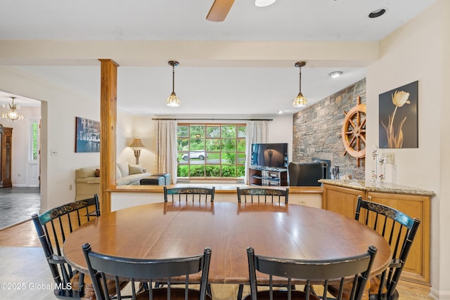 19 Tamarack Ln, Colonie, NY 12309 - dining area with ceiling fan