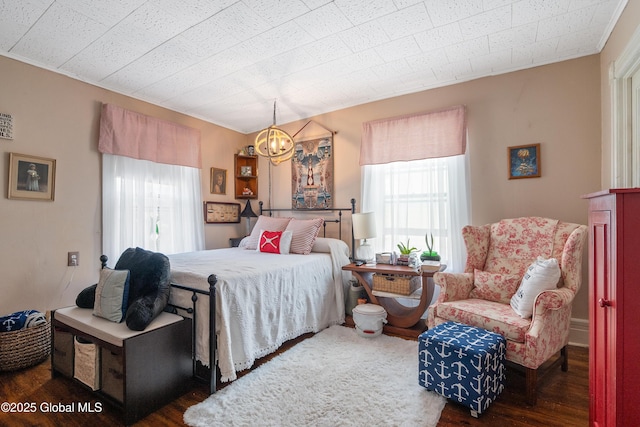 7 Bruce St, Scotia, NY 12302 - bedroom with wood finished floors and a chandelier