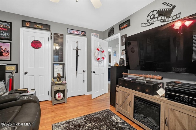 47 Mountainview Ter, North Greenbush, NY 12144 - kitchen featuring light wood-style floors and a ceiling fan