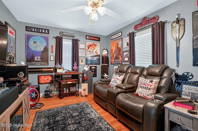 47 Mountainview Ter, North Greenbush, NY 12144 - living area with a ceiling fan and light wood finished floors